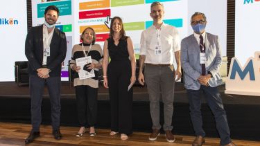 Juan Astibia (President Grupo Atlántida), Lilia Rossbach Suárez (Mexican Ambassador to Argentina), Lauren Rea, Euhen Matarozzo and Héctor Orestes Aguilar (Cultural Attaché of the Mexican Embassy)